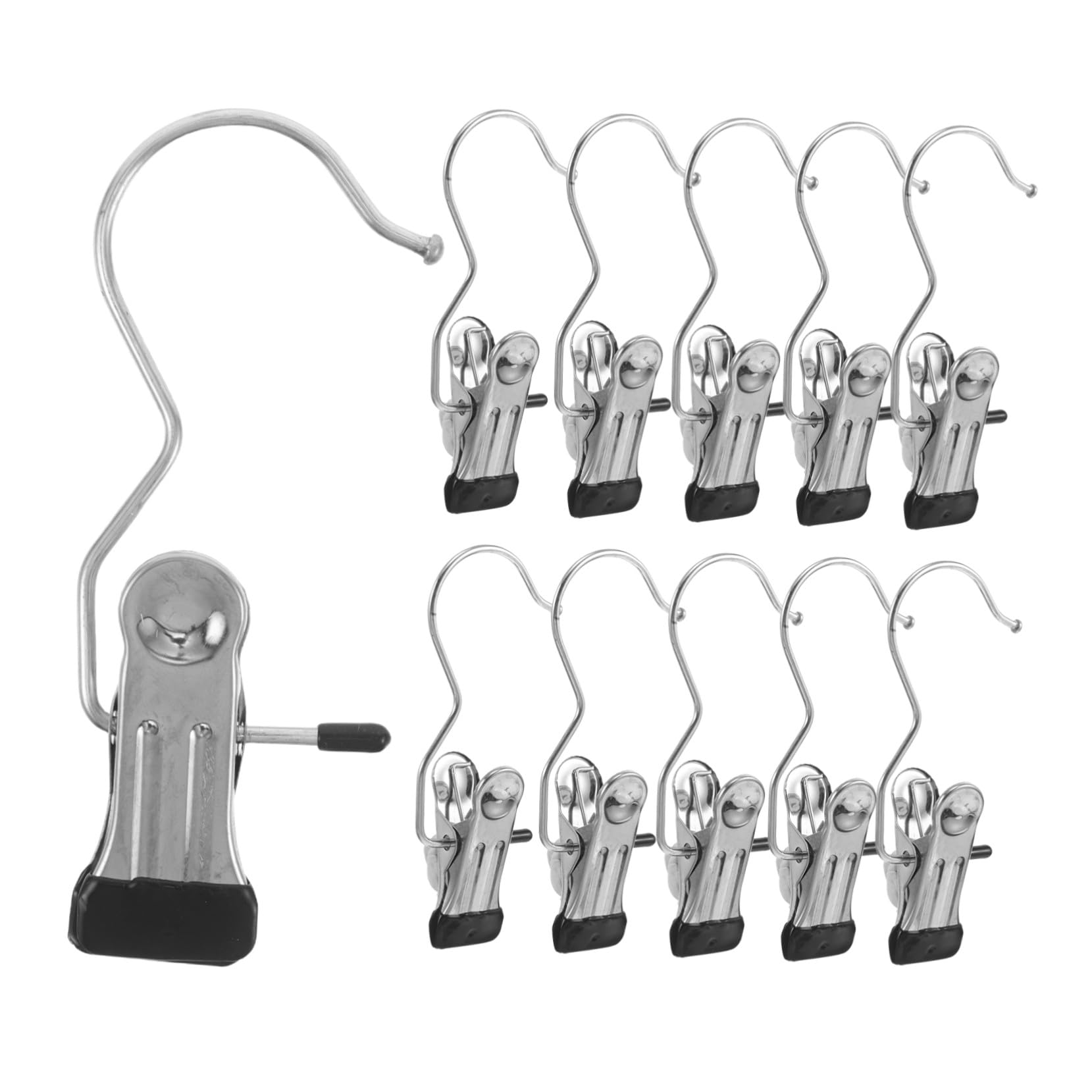Pinzas de Gancho para Ropa de Acero Inoxidable, 80 Piezas