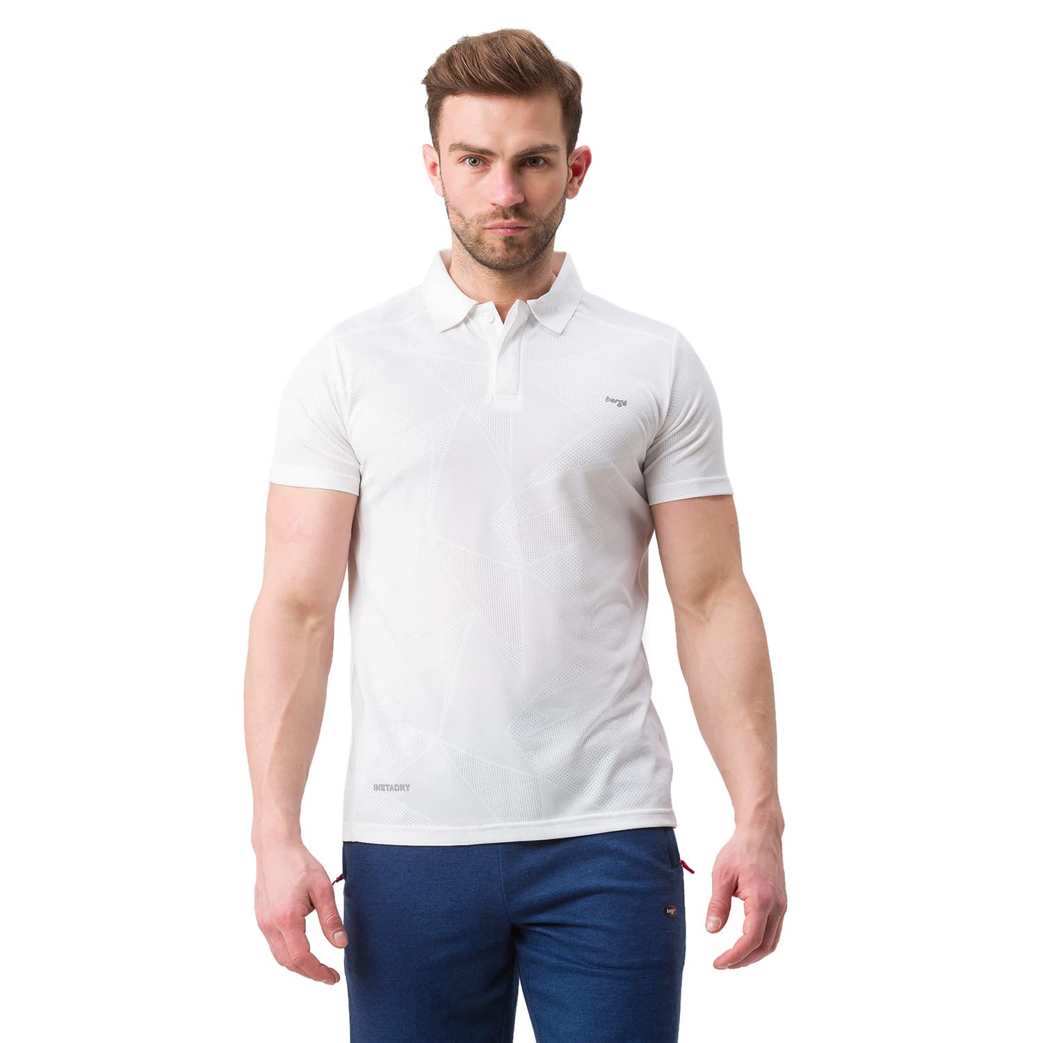 Mens Polyester Dry Fit Collar Polo Tshirts for Men, Quick Drying & Breathable Fabric, Gym Wear Tees & Workout Tops|Collar Tshirt for Men|Slim Fit Half Sleeve Tshirt|Polo Neck Tshirts