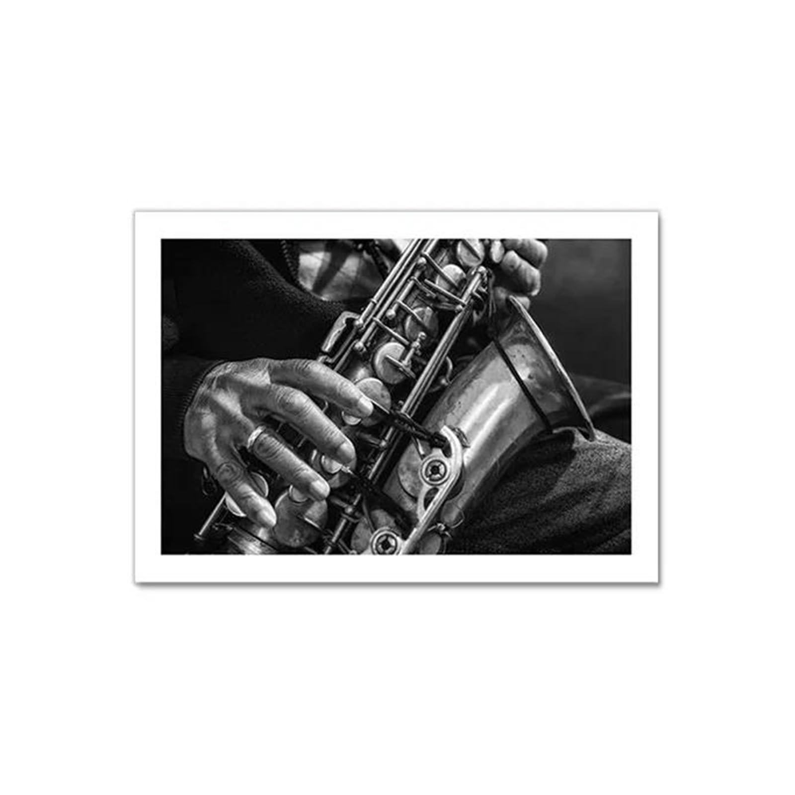 Cuadro sobre lienzo artistico en blanco y negro con impresion HD de alta fidelidad