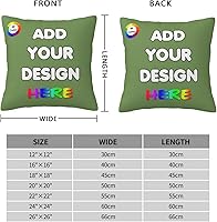 Vista 130 de Funda de almohada personalizada con nombre de texto fotográfico, funda de almohada impresa de dos lados para cumpleaños, Navidad, aniversario
