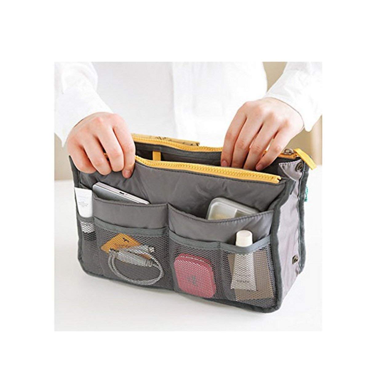 Makeup Bag Organizer Insert Phone Insert Organiser Handbag Lady Cosmetic Bag Multi-Pocket Purse Organizer Multifunctional Travel Pouch Washing Makeup Bag Tidy Travel Cosmetic Pocket-image-43