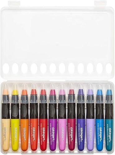 Miniatura 7 de KINGART Juego de lápices de gel, pigmentos de artista, 24 colores únicos, solubles en agua, cremosos e inodoros, uso en papel, madera, lienzo y más