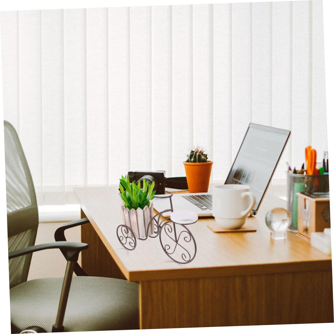 Bike Plant Stand Iron Plant Stand Flower Pot Holder Outdoor Decor Bike Craft Ornament Rustic Style