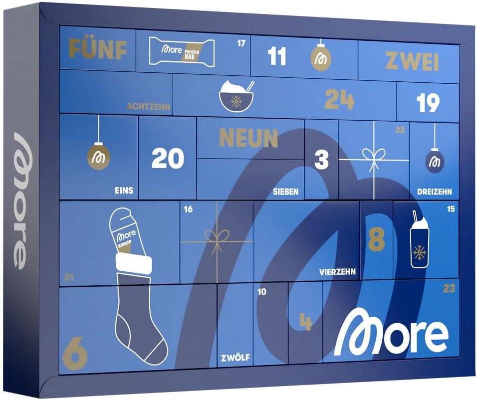 More Nutrition Adventskalender 2025 - Fitness Adventskalender, für Mann und Frau NEU