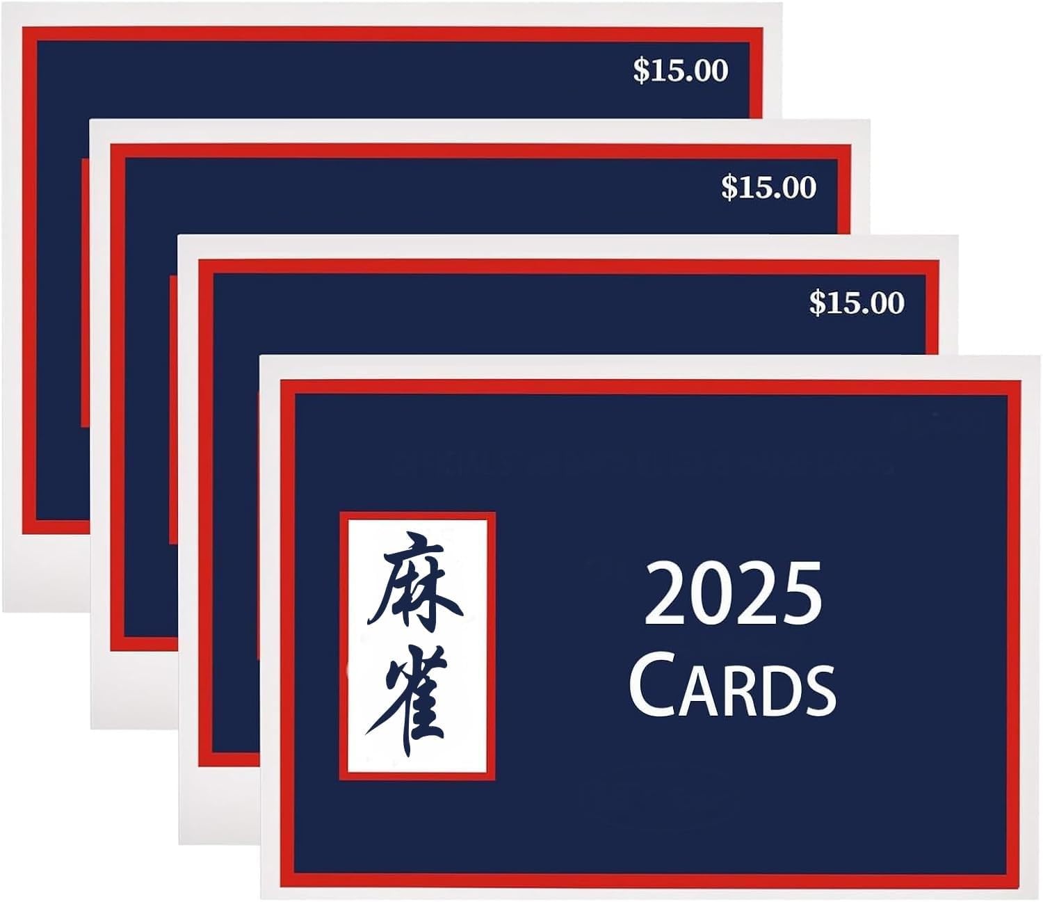 UDAONE Mah Jong 2025 Cards Official Revision - Large Size mah Jong Card - 4Pcs