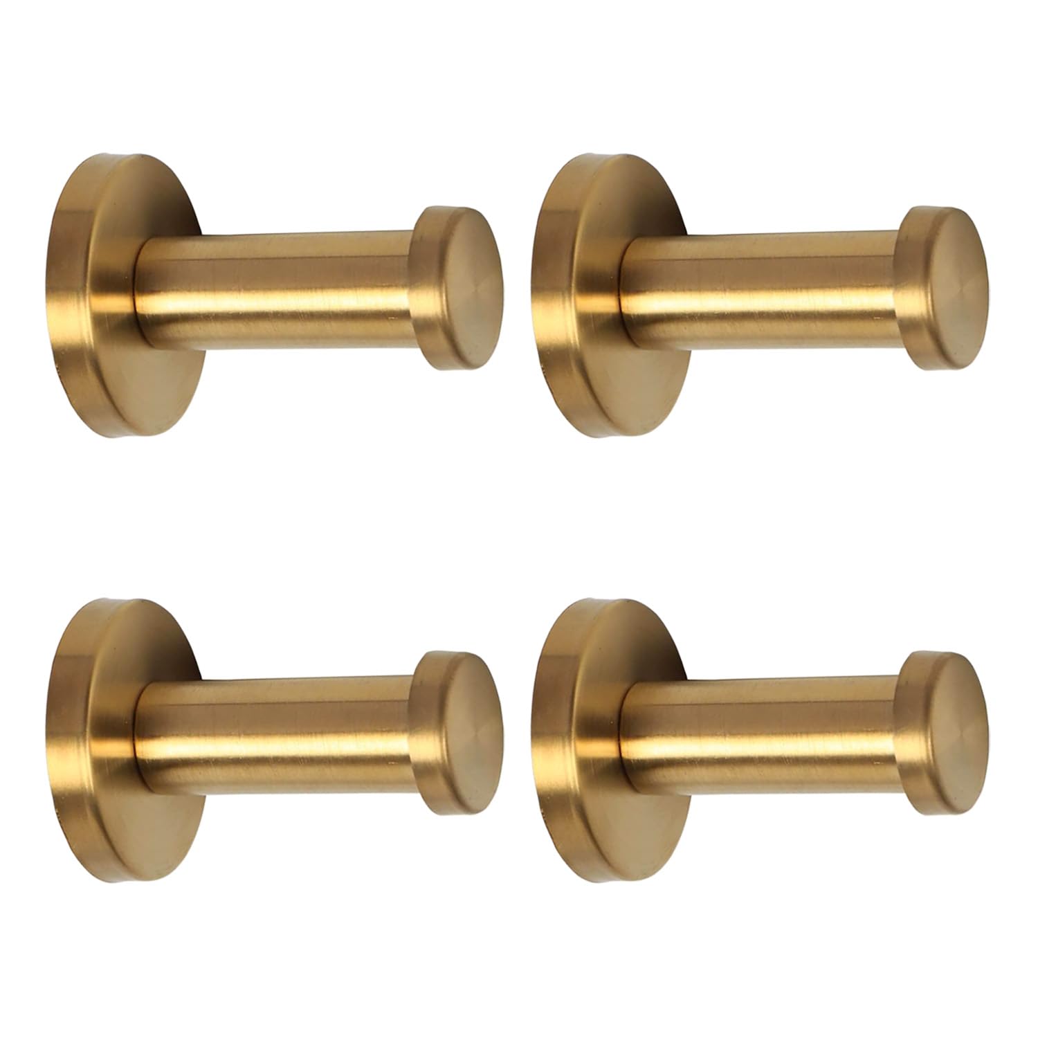 Vanloory Bathroom Towel Hooks, 4 Pack Round Coat Hooks, Sturdy Wall Mounted Robe Hook, SUS 304 Stainless Steel Heavy Duty Clothes Hanger, Wall Towel