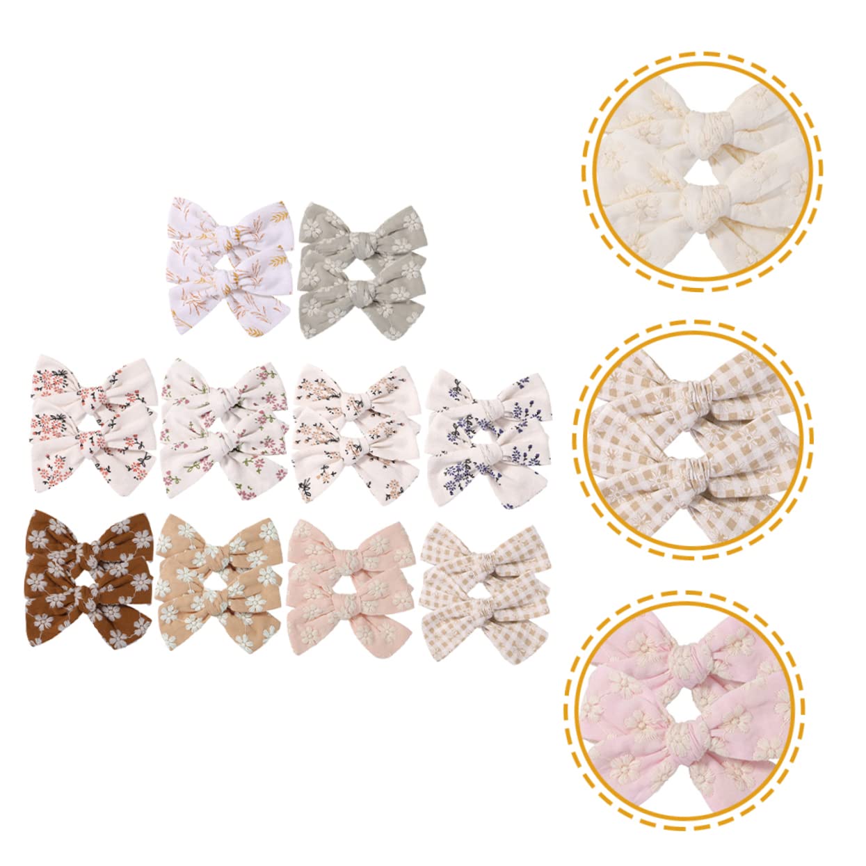 YARNOW 20pezzi Fermagli Per Fiocchi Per Capelli Bambine Accessori Per Capelli Nastro Grosgrain Adatti Per Ragazzo Ragazza Ragazza e Bambine Piccole