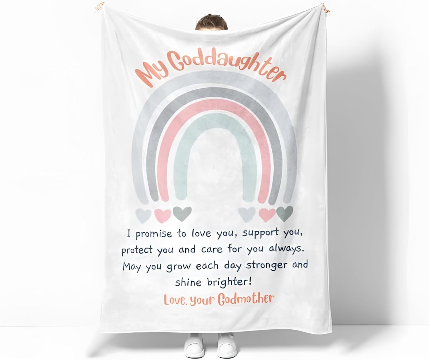 Personalized Christening Blankets for Girls from Godparents