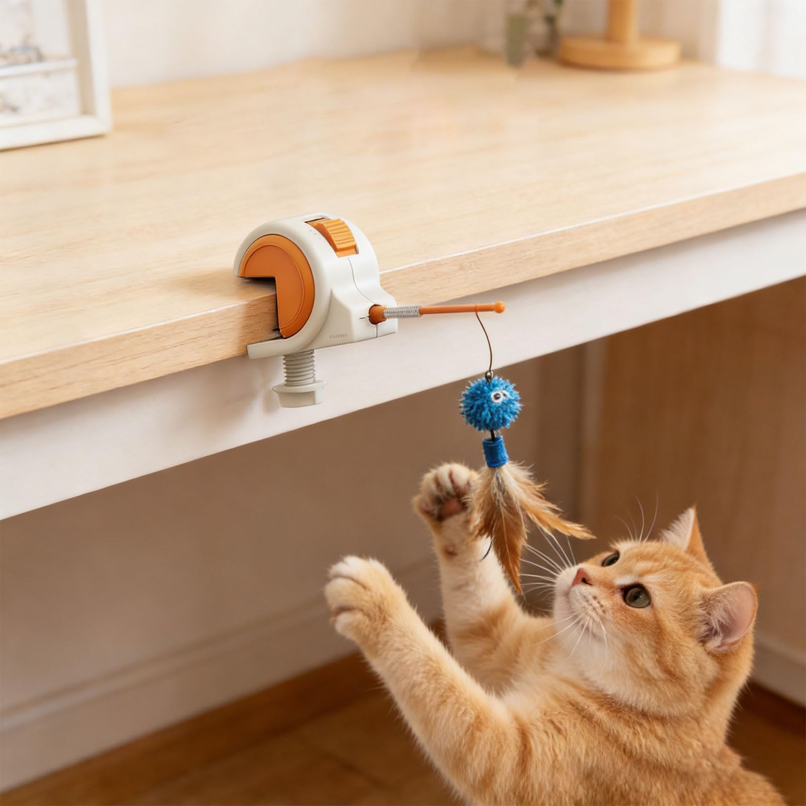 Jouet intelligent automatique avec mouvements et détachable pour jouer et faire de l'exercice interactif, jouet intelligent automatique pour chats avec mouvements et détachable pour jouer et faire de