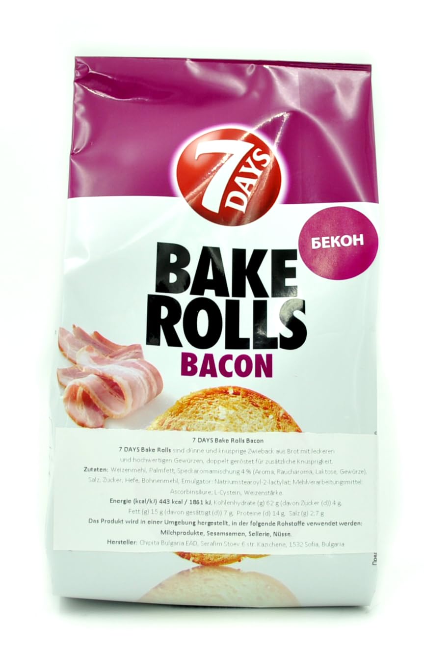 7 days Bake Rolls. Bake Rolls Brotchips. Bake rolls 7 days. Knäckebrot. Chips 7 days (12x80g Pack) (Bacon)
