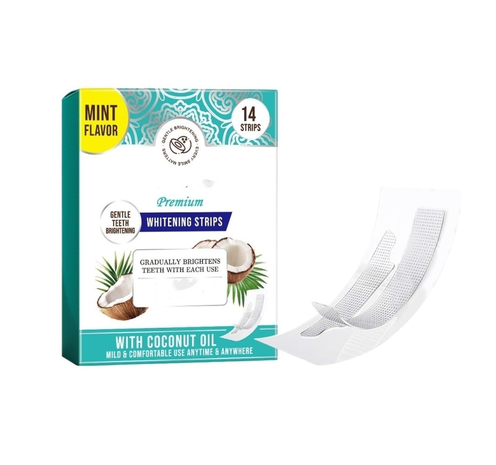 Confezione da 14 strisce for la cura dei denti, rinfresca delicatamente e rimuove le macchie for un sorriso comodo e luminoso(2pcs)