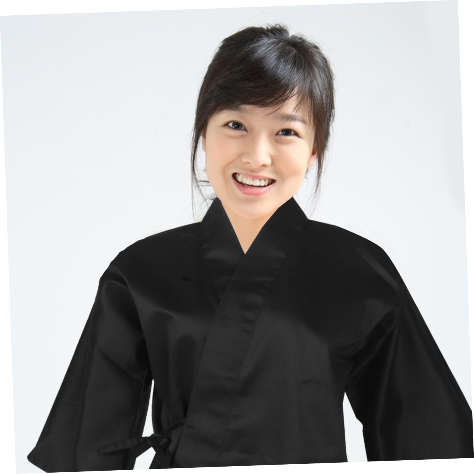 FOMIYES Ropa de Trabajo de Chef Japonesa Kimono Chaqueta de Chef de Sushi para Hombre Disfraz para Bares de Sushi Izakayas y Establecimientos de Cocina Japonesa