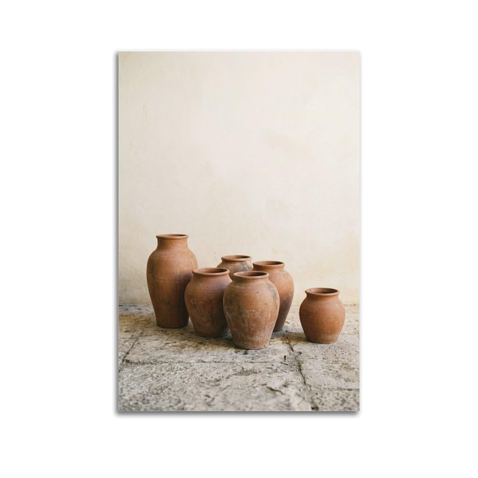 FQNYR Mediterranean Life Photo Vessel Cluster Poster Painting Canvas Wall Art Print20x30inch(50x75cm) Unframe-style
