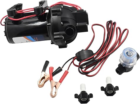 12V 1/2NPT 5.5GPM Diaphragm Pump Kit Wiring Harness EF5500 33-103233-CSK Compatible with Everflo Valley Industries Compatible