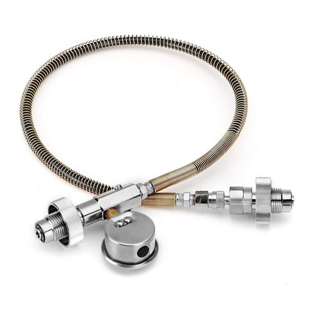 EsportsMJJ Mangueras De Recarga De Manguera De Decantación Con Manómetro Din 0~6000 Psi/0~400Bar - 24Inch