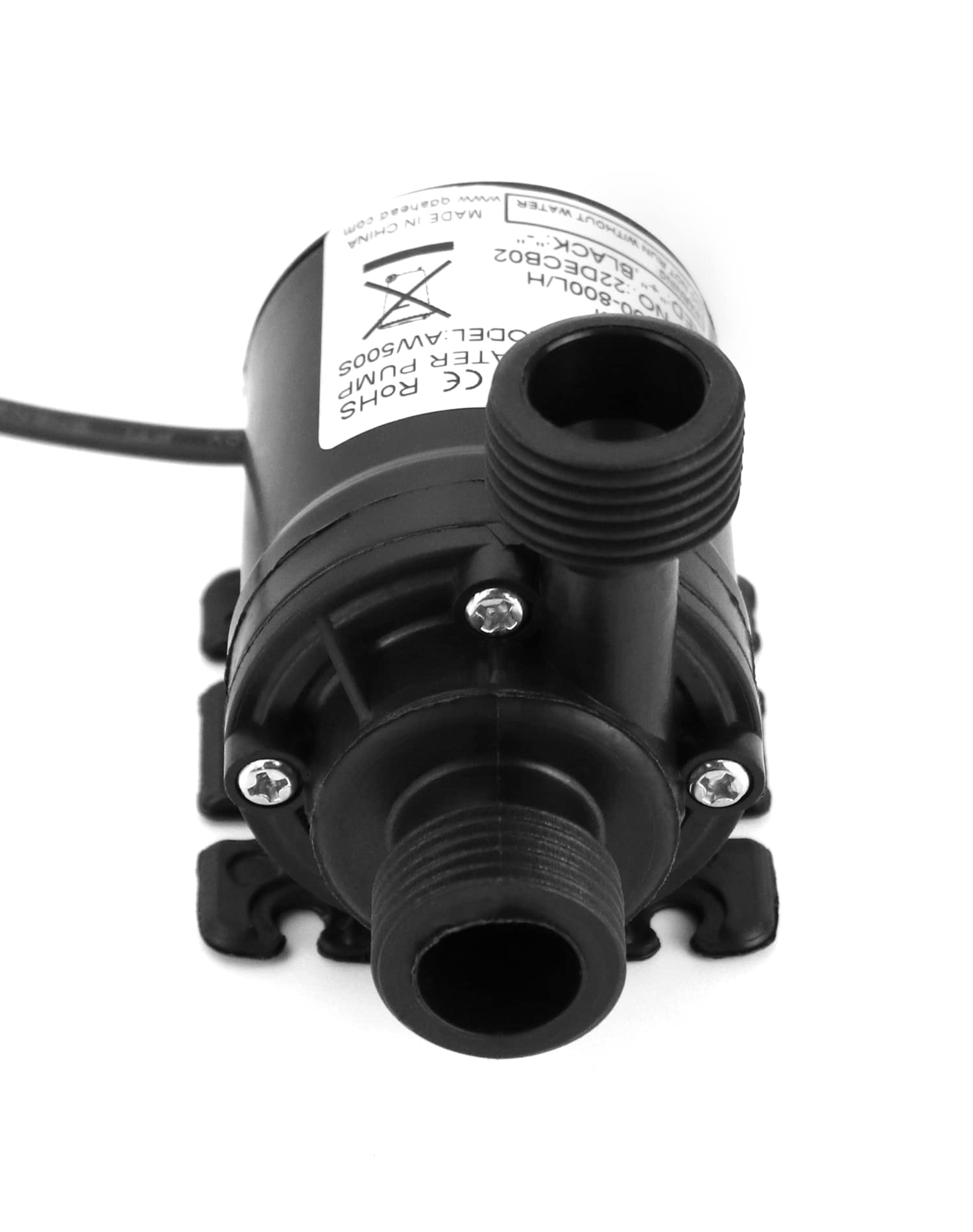 QWORK® 2 Pièces Pompe a Eau 12v 800l/h 5m, Pompe à Eau Submersible sans Balai, pour la Circulation de l'eau de la Piscine de Fontaine Solaire d'aquarium d'étang de Bassin