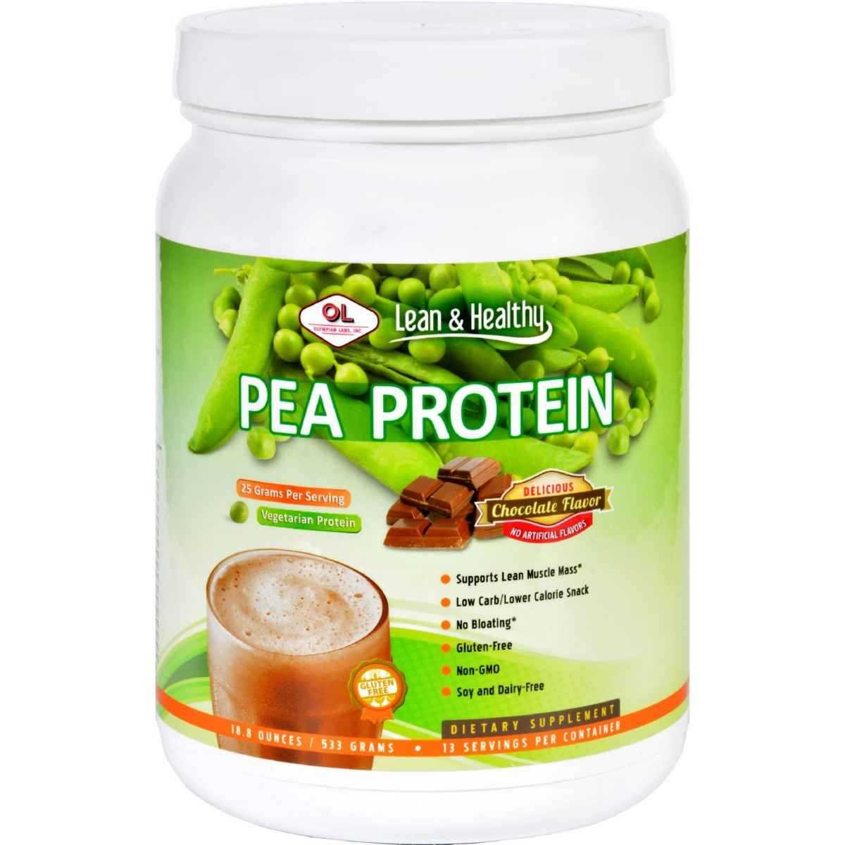 Olympian Labs Pea Protein Shake, Chocolate, Small, 18.8 Ounce