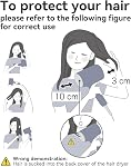 Séchoir à cheveux, CONFU Séchoir à cheveux avec diffuseur, Sèche-cheveux avec diffuseurs, Sécheur silencieux léger, Portable Sécheuse à cheveux Ion rapide léger négatif pour la maison (bleu)