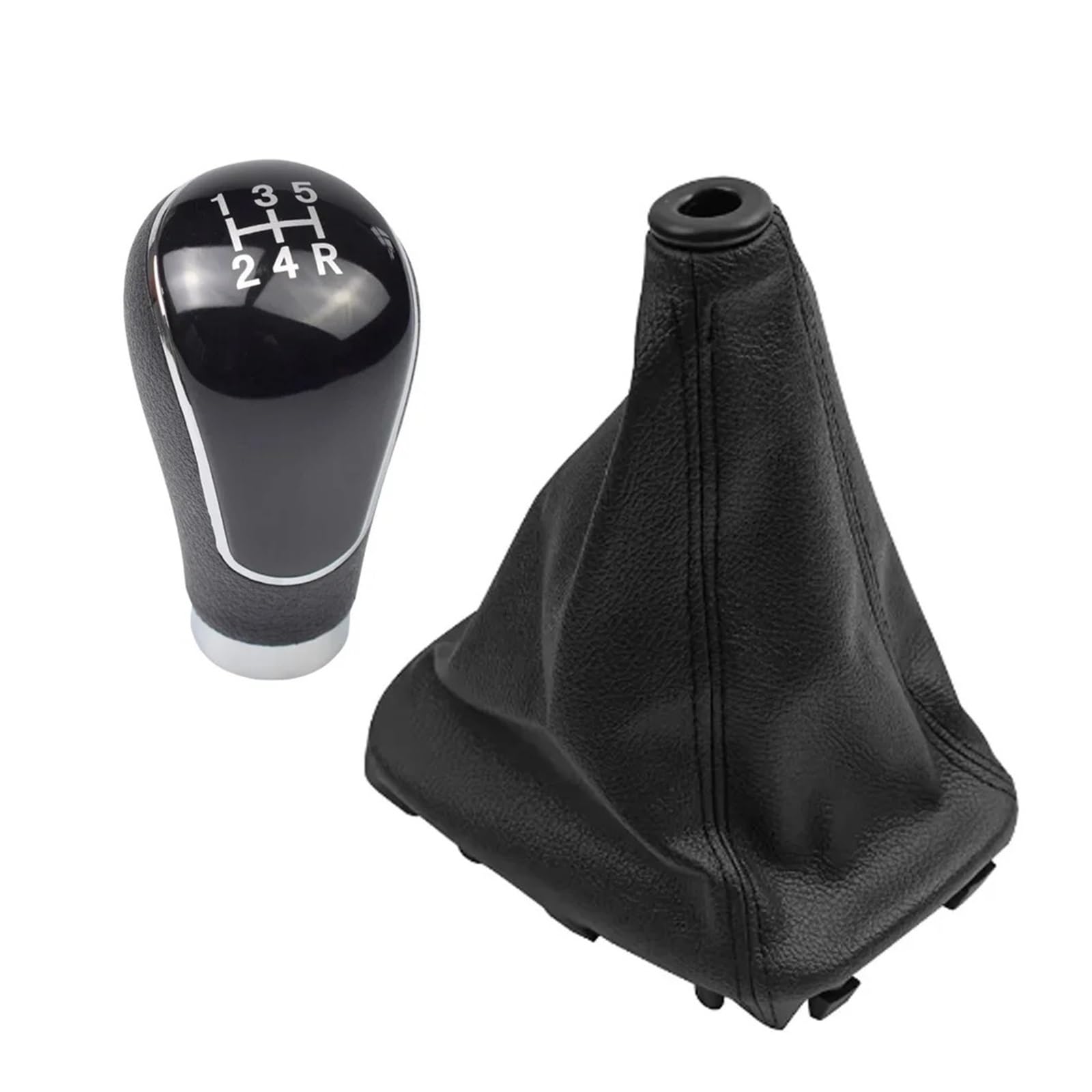 Qmtvfsrh B-5R-Speed-Black Car Gear Shift Knob For Kia For Cerato 2005-2012 Manual 5 Speed Gear Shift Knob Shifter Lever Stick Gaiter Boot Cover(B-5R-Speed-Black)