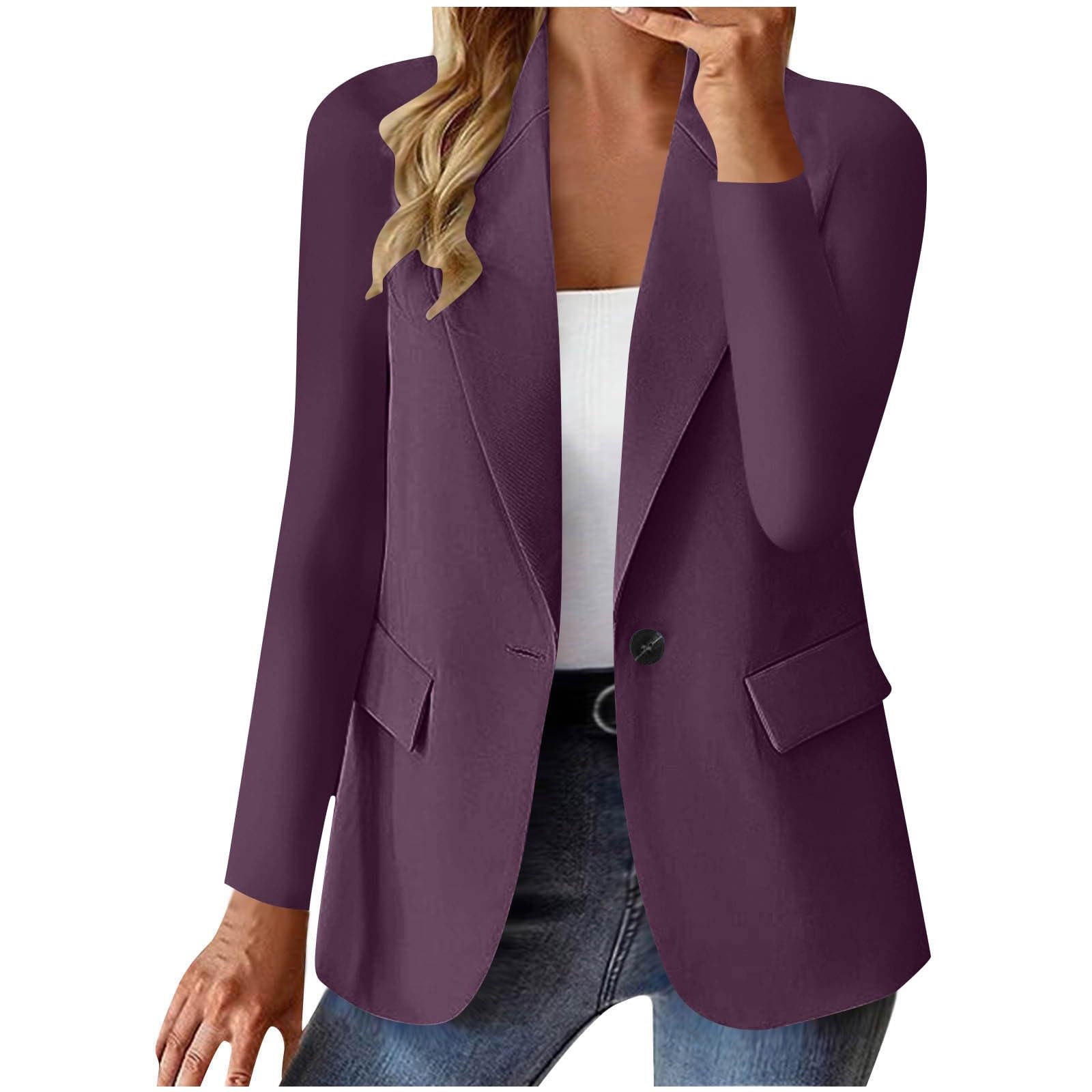 Blazer sportif en coton pour femme - Élégant - Coupe cintrée