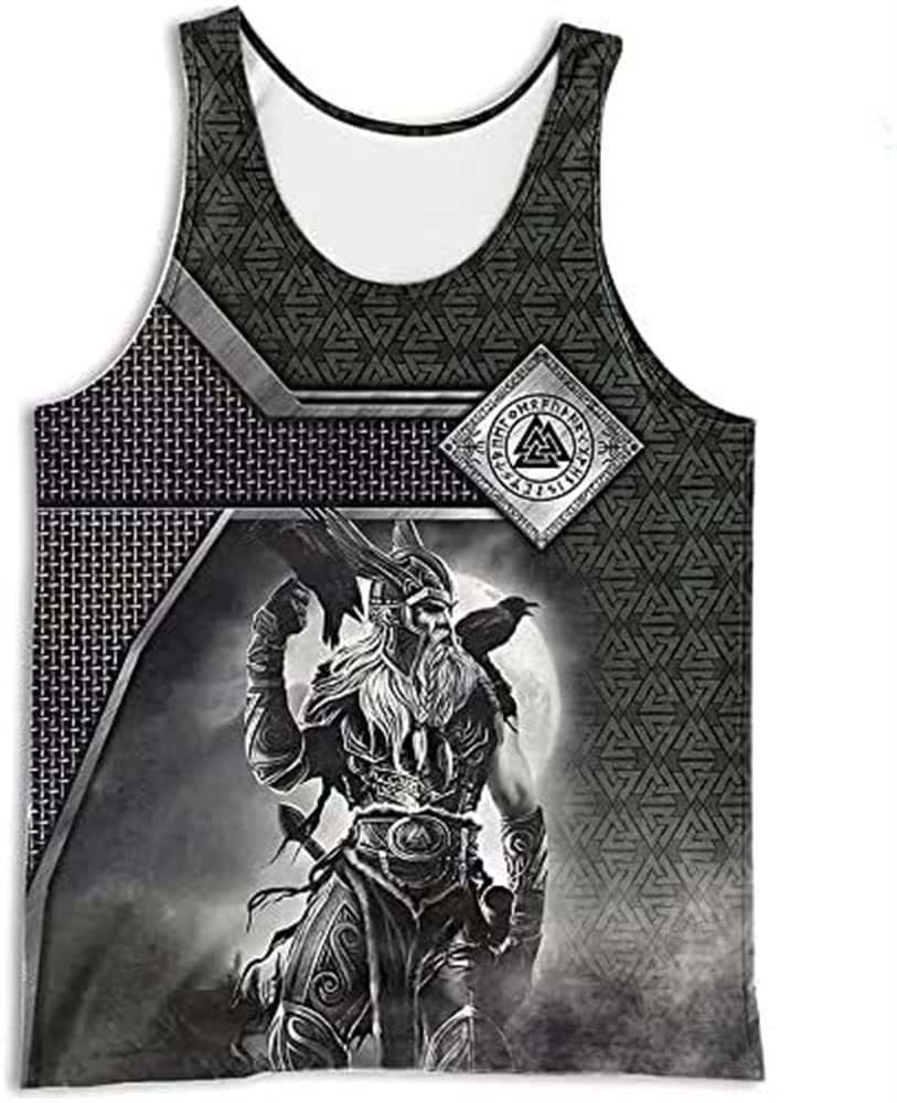 Viking Valknut 3D Print Canotte Odin Raven Tee Shorts