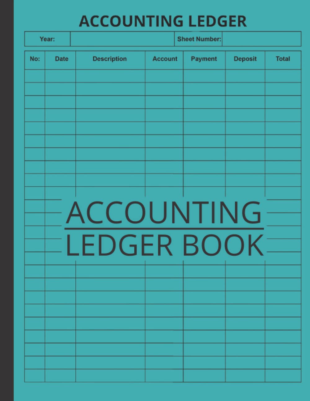 Accounting Ledger Book: Simple Accounting Ledger for Bookkeeping and Small Business | Income Expense Account Recorder & Tracker logbook | Income Expense Account Notebook