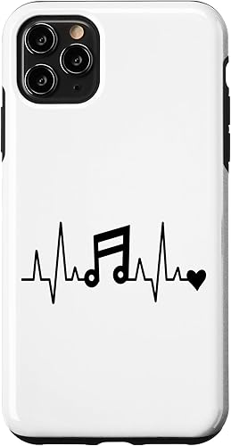 Miniatura 25 de Funda para iPhone 11 Pro Music Heartbeat Music Note Sound Hobby Passion Musician