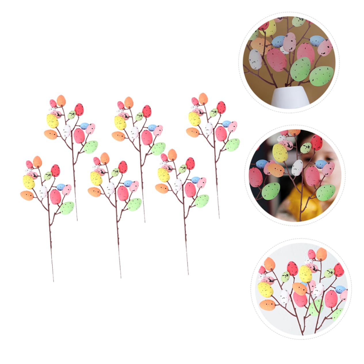 Abaodam 3 Set 6 Pz Talee Pasquali Di Fiori Di Pasqua Decorazioni Per Feste Di Pasqua Primaverili Plettri Per Ghirlande Pasquali Molla Cestino Composizione Floreale Ramo Schiuma