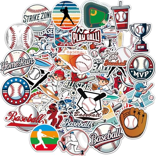 RhythmFit 100 Pcs Baseball Stickers for Boys Baseball Party Favors