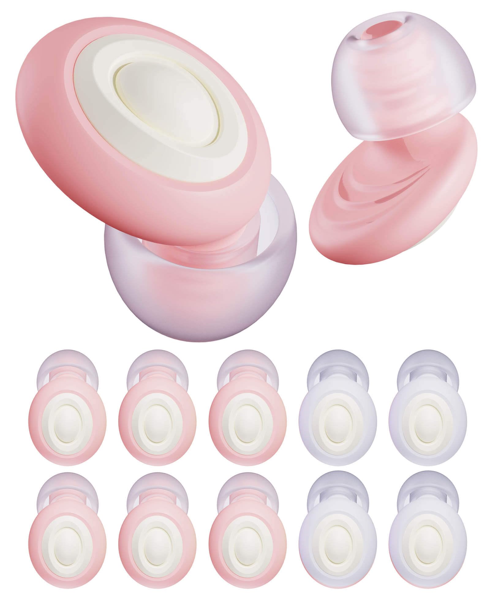 5 pares de tapones para los oídos para dormir con cancelación de ruido, de silicona suave, protección auditiva para dormir, ronquidos, sensibilidad al ruido, estudio, ronquidos, trabajo, concierto,