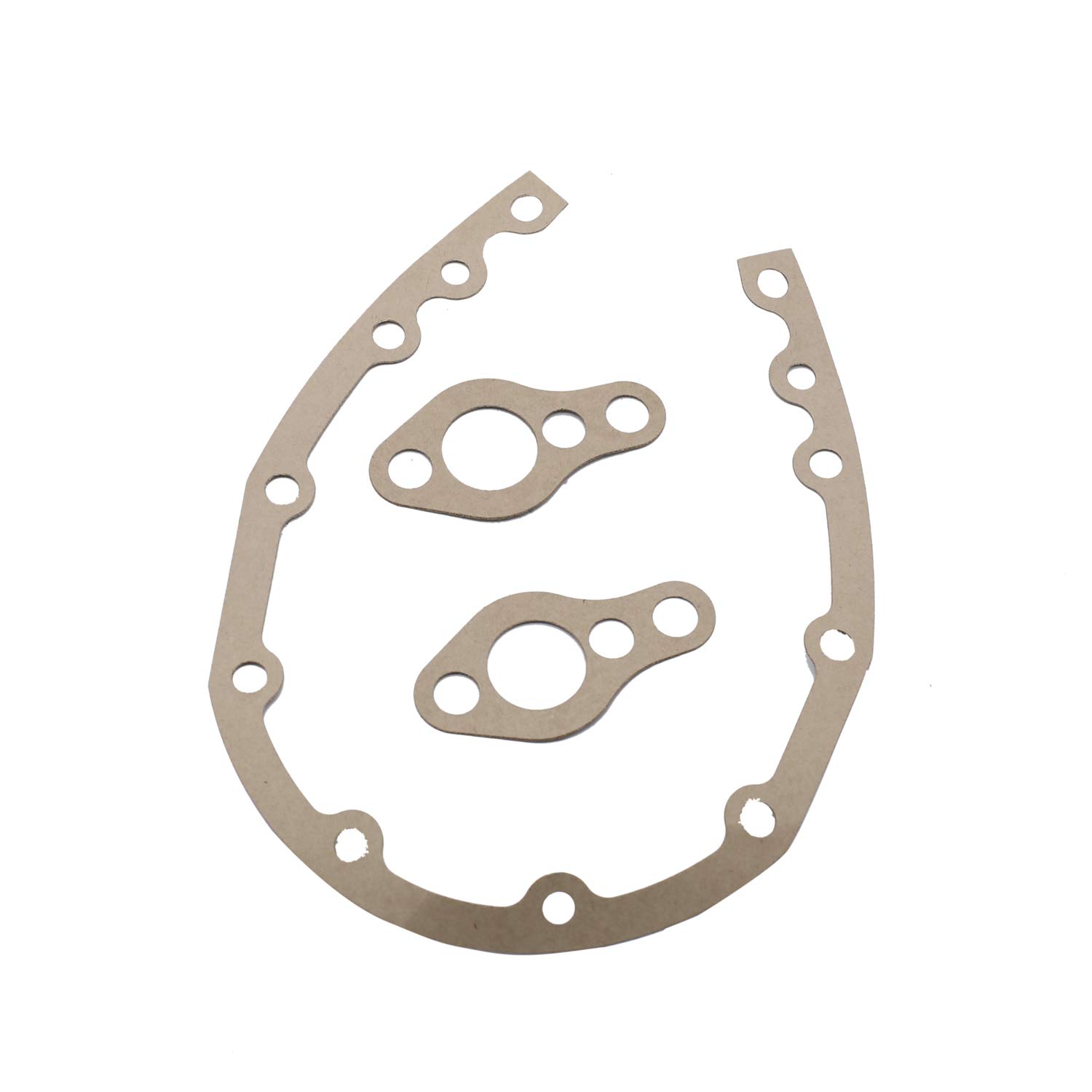 Chevy Small Block Timing Chain Cover Set - Chrome Steel, Fits 283-400 Engines, With Tab & Gaskets - View #12