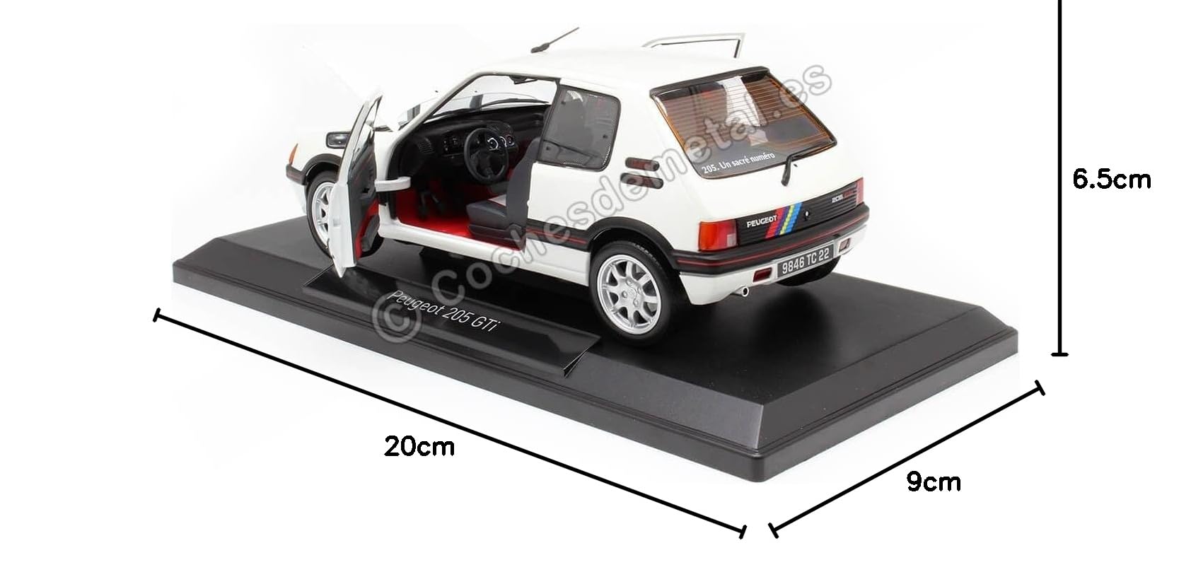 Norev - Peugeot 205 GTI 1.9 1989 Meije White 1:18 Miniature, 184842