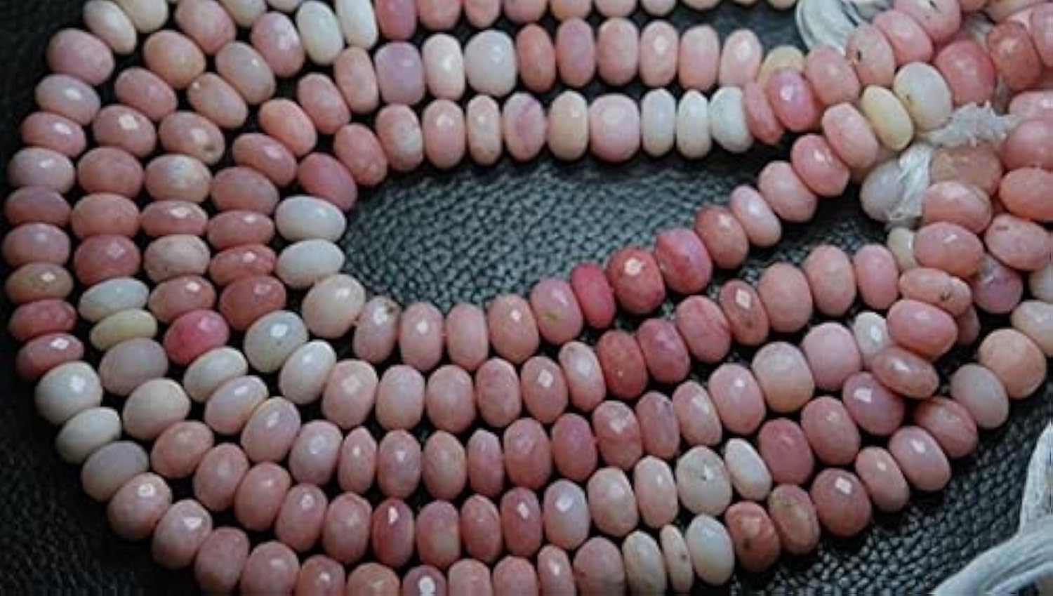 Opale rose naturelle LKBEADS perle facettée rondelle 8mm pour création de bijoux artisanaux