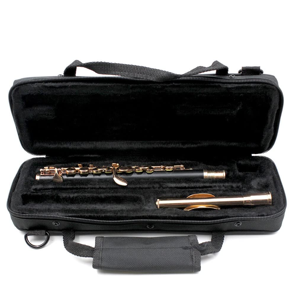 Piccolo con Llave C De Resina De Oro Negro, Garantía De Sonido, Instrumento Musical Piccolo, con Estuche, Varilla De Afinación Y Tela, For Principiantes
