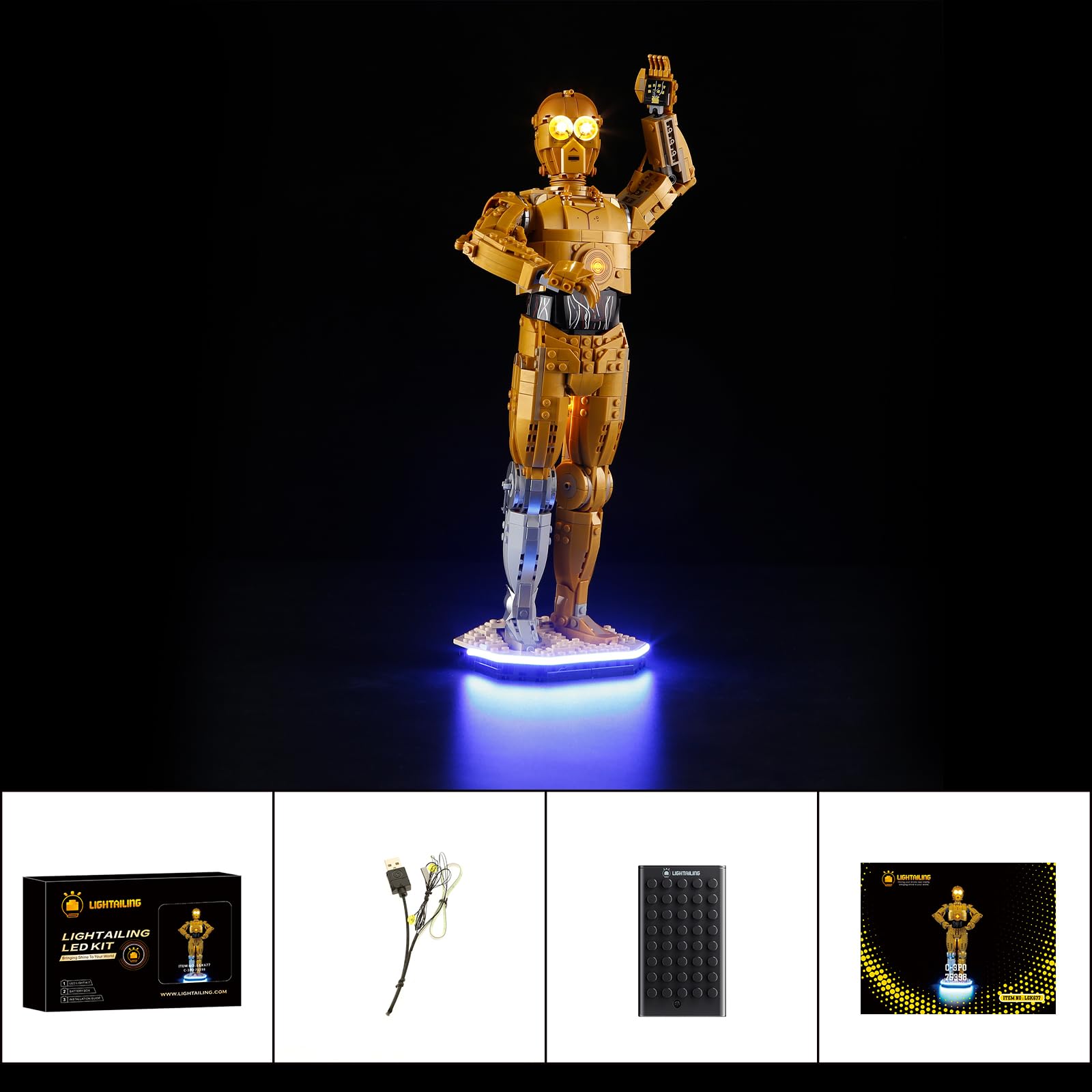 LIGHTAILING Set di Luci per Lego-75398 C-3PO Modello da Costruire - NON Incluso nel Modello