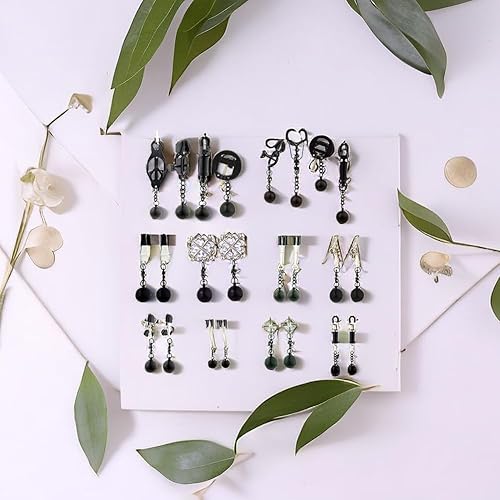 Miniatura 6 de Pinzas para pezón con peso de acero inoxidable con clip de cadena para pezón, bola ajustable, sin perforación, joyería para pezones para adultos,