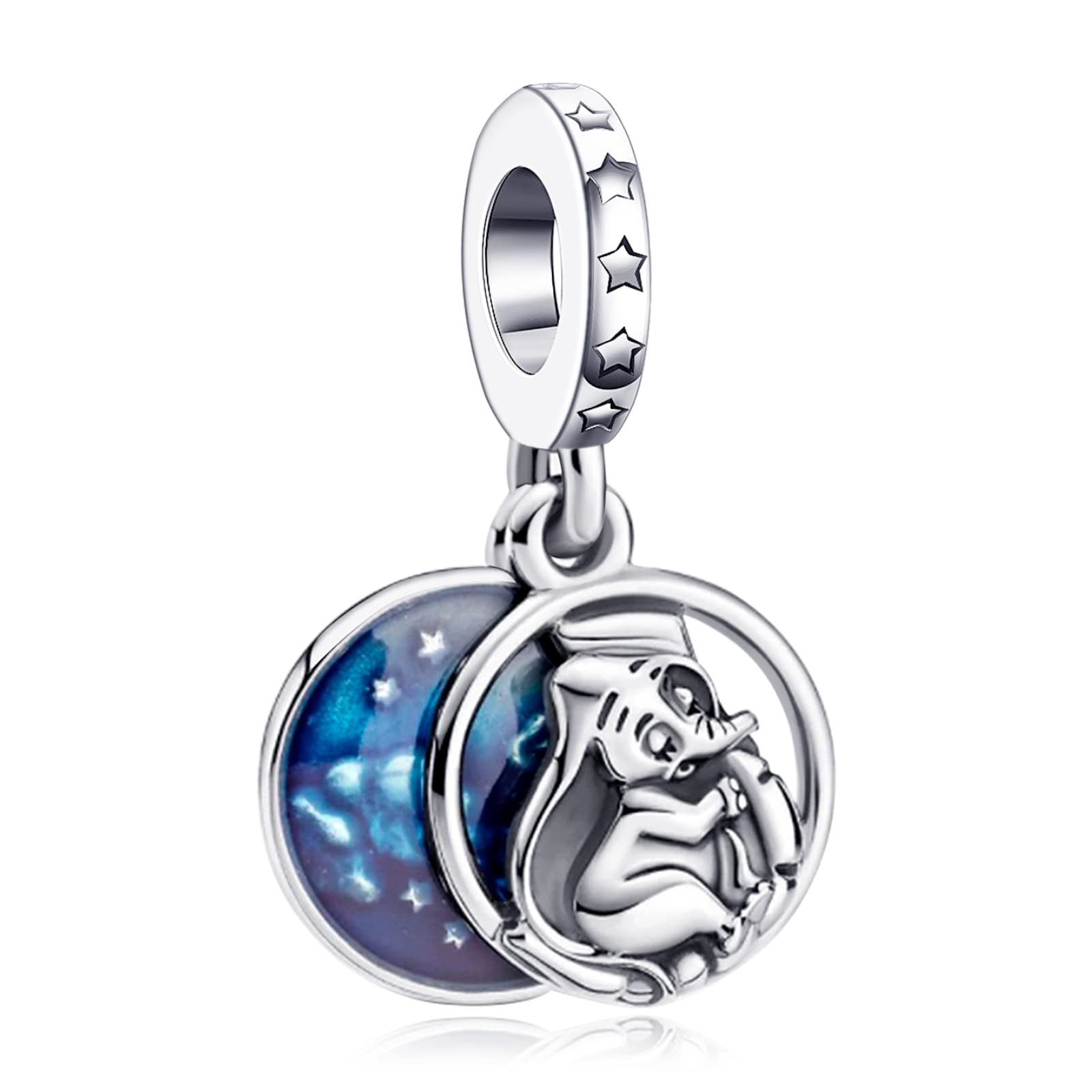HAEPIAR S925 Silver Charm for Bracelet Necklace Sterling Silver Dangles Bear Mouse for Women Girls Gifts