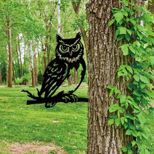 SUPERDANT Metall Eule Gartendekoration Metallvogel Gartenornament...