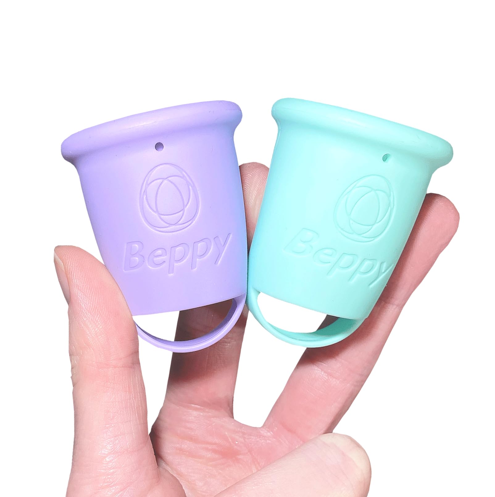 Beppy Coppetta Menstruale Combo Ocean: 2 Coppette Mestruali | Coppetta Menstruale Silicona Medicale (Turchese/Lilla)