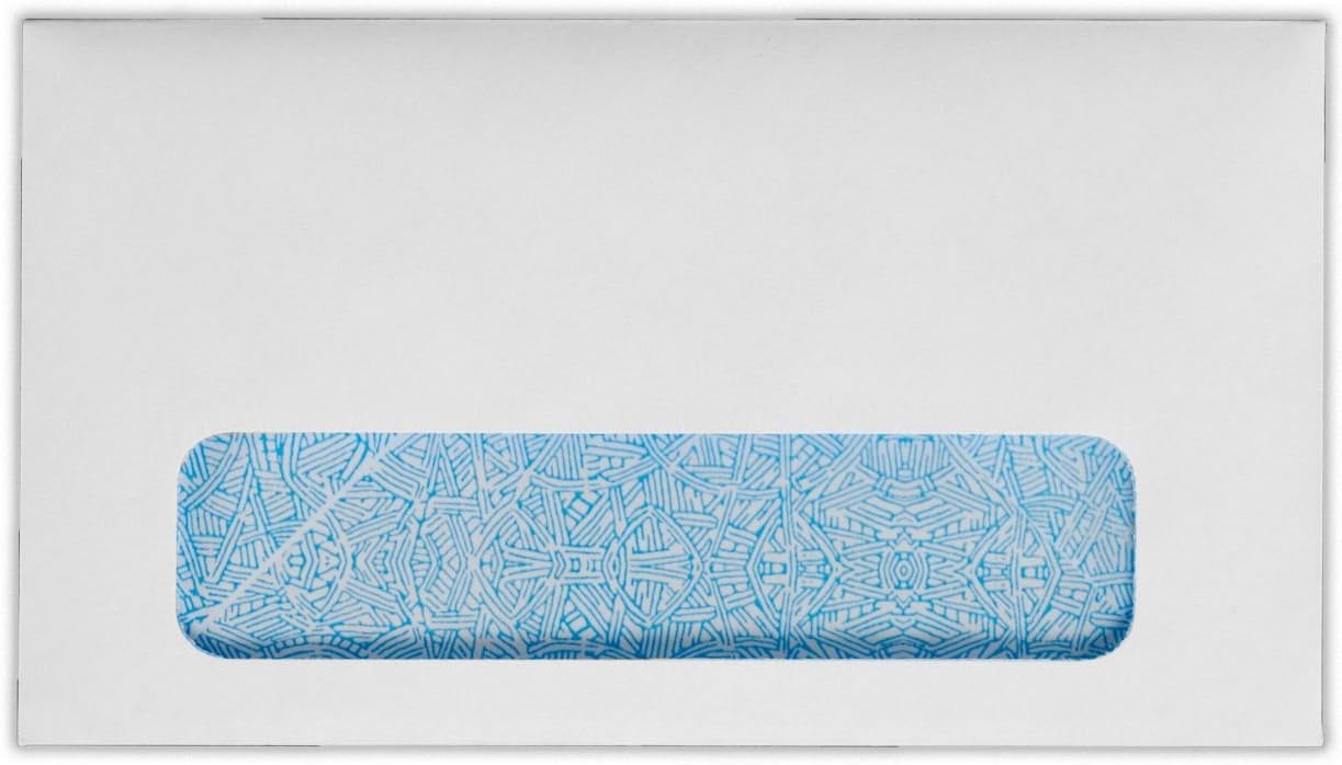 LUXPaper #6 3/4 Business Window Envelopes | Commercial Flap | Security Tint | 3 5/8 x 6 1/2 | Bright White | 24lb. Text | 250 Qty