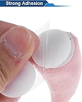 Vista 5 de Accesorios para casco de motocicleta, decoración de cuernos de felpa para motocicleta, bicicleta, esquí, cascos de esquí, calcomanías de felpa rosa