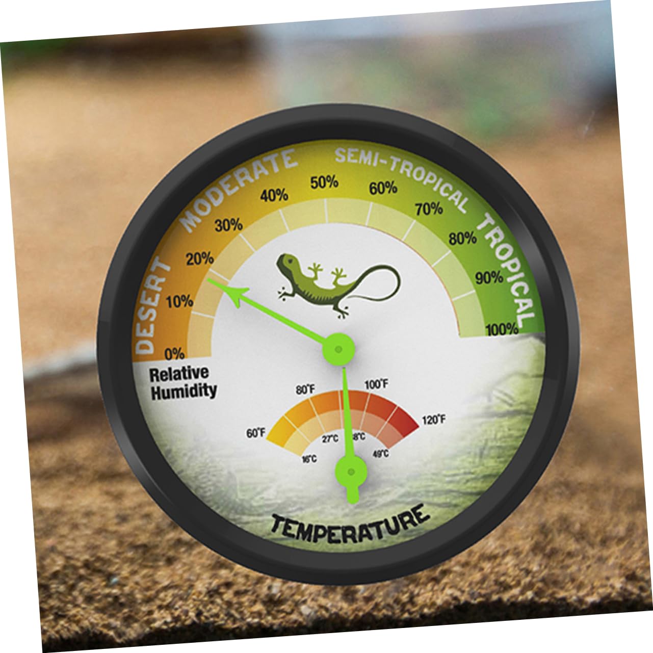 VICASKY Thermometers Dual Hygrothermograph for Temperature Monitoring Reptile Tanks and Pet Enclosures Accurate Mechanical Device with Display No Batteries Required