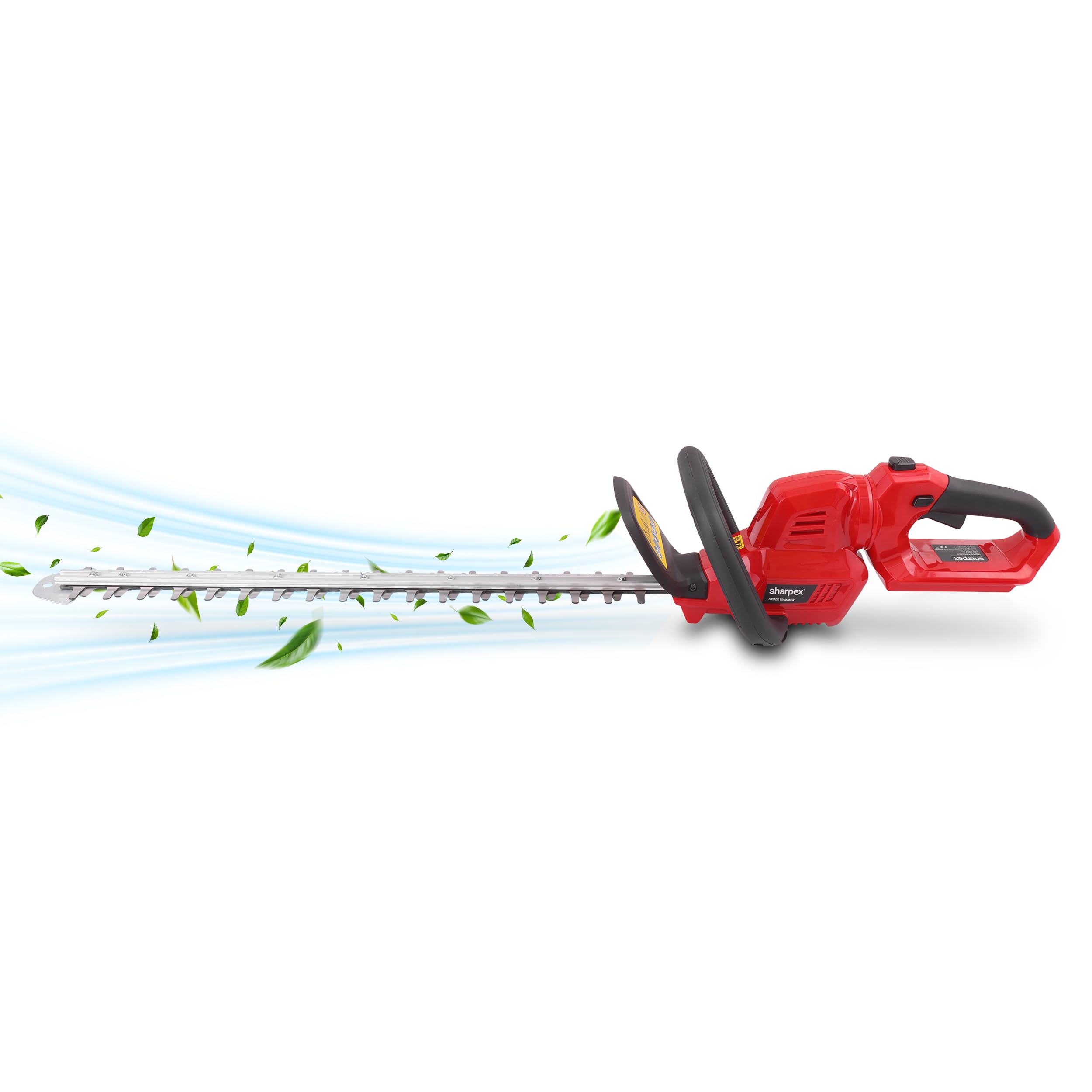 Sharpex 40V Hedge Trimmer Brushed Bare Tool | 610mm Laser-Cut Blade | Rotating Rear Handle | Low Noise & Vibration | Red-image-17
