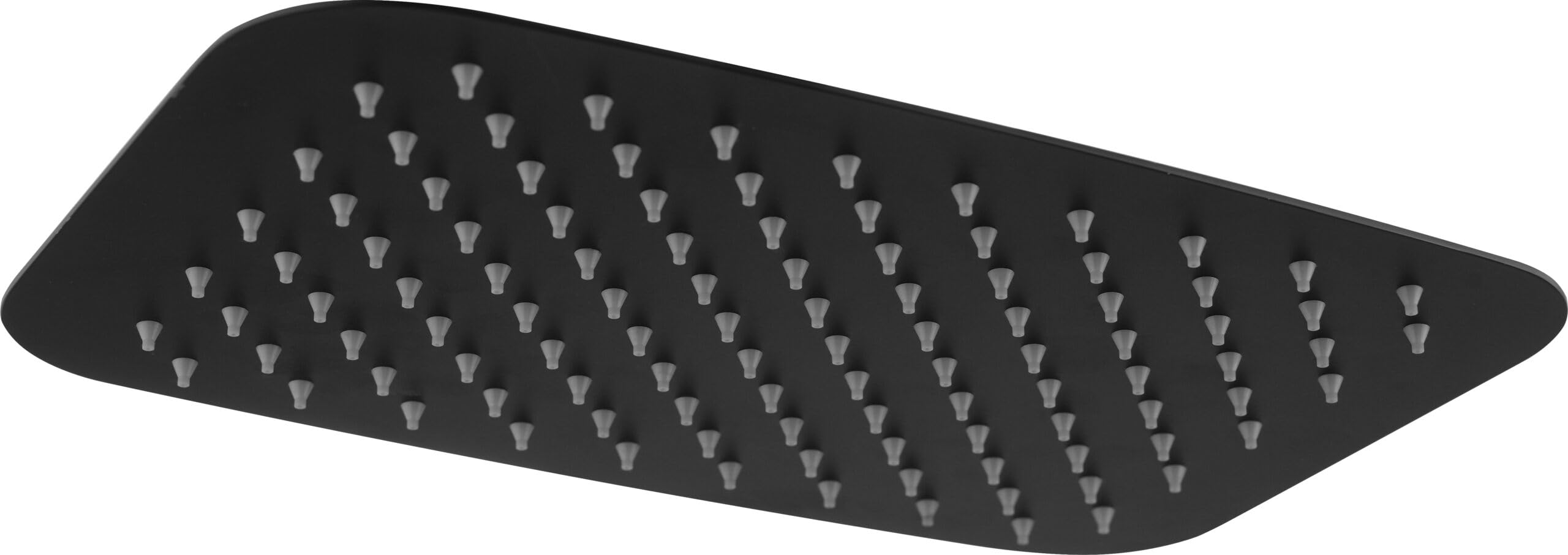 IMEX - opryskiwacz deszczowy 40 x 25 cm, czarny matowy, prostokątny, bardzo płaski i antykamieniowy opryskiwacz do kolumny prysznicowej, wykonany ze stali nierdzewnej S.304 | Oryginalna część zamienna