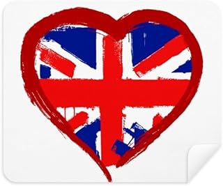 Love Heart UK England Landmark Cleaning Cloth Screen Cleaner 2pcs Suede Fabric