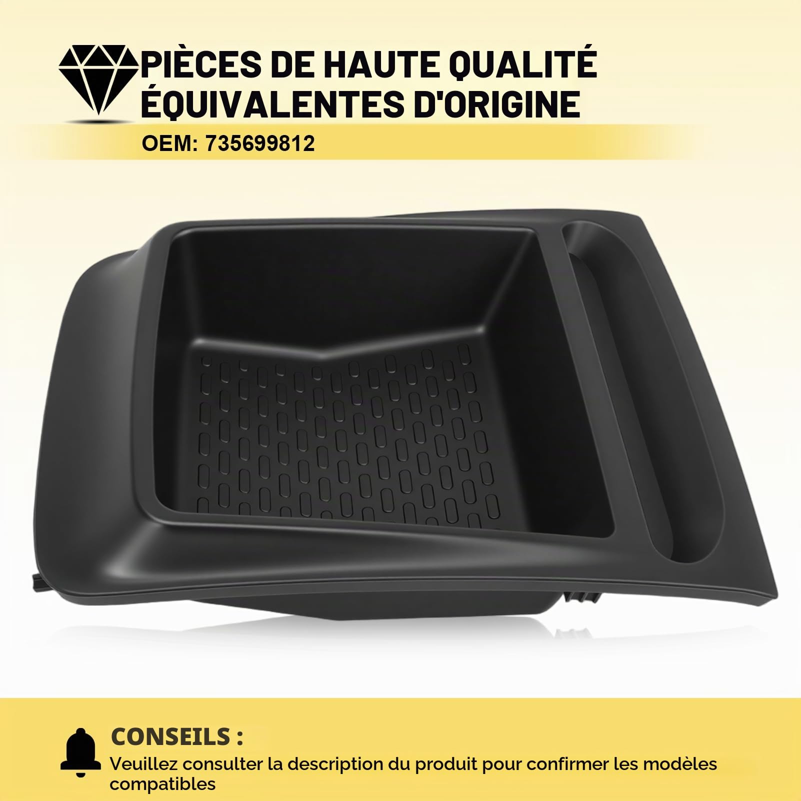 Boîte Rangement Tableau Bord Pour Boxer, Ducato et Relay (2014-2016), 735699812 Boîte à Gants Organisateur Plateau Rangement Voiture