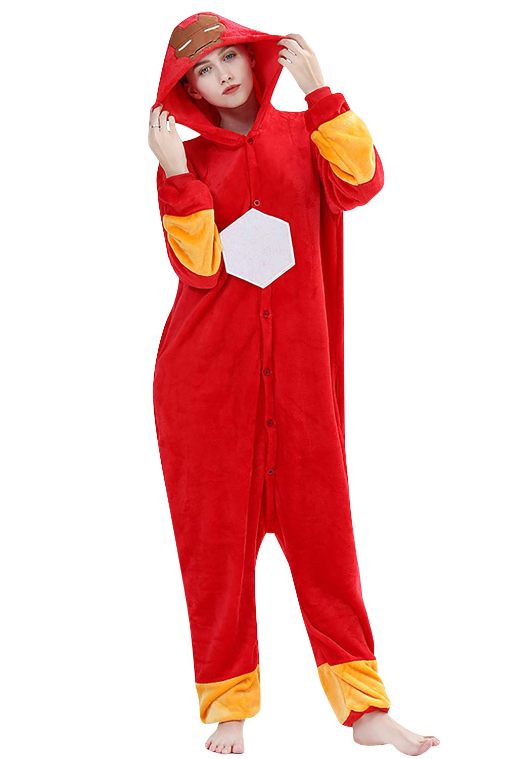 YAOMEI Adulto Unisexo Onesies Kigurumi Pijamas, 2020 Mujer Hombres Traje Disfraz Animal Pyjamas, Ropa de Dormir Halloween Cosplay Navidad Animales de Vestuario