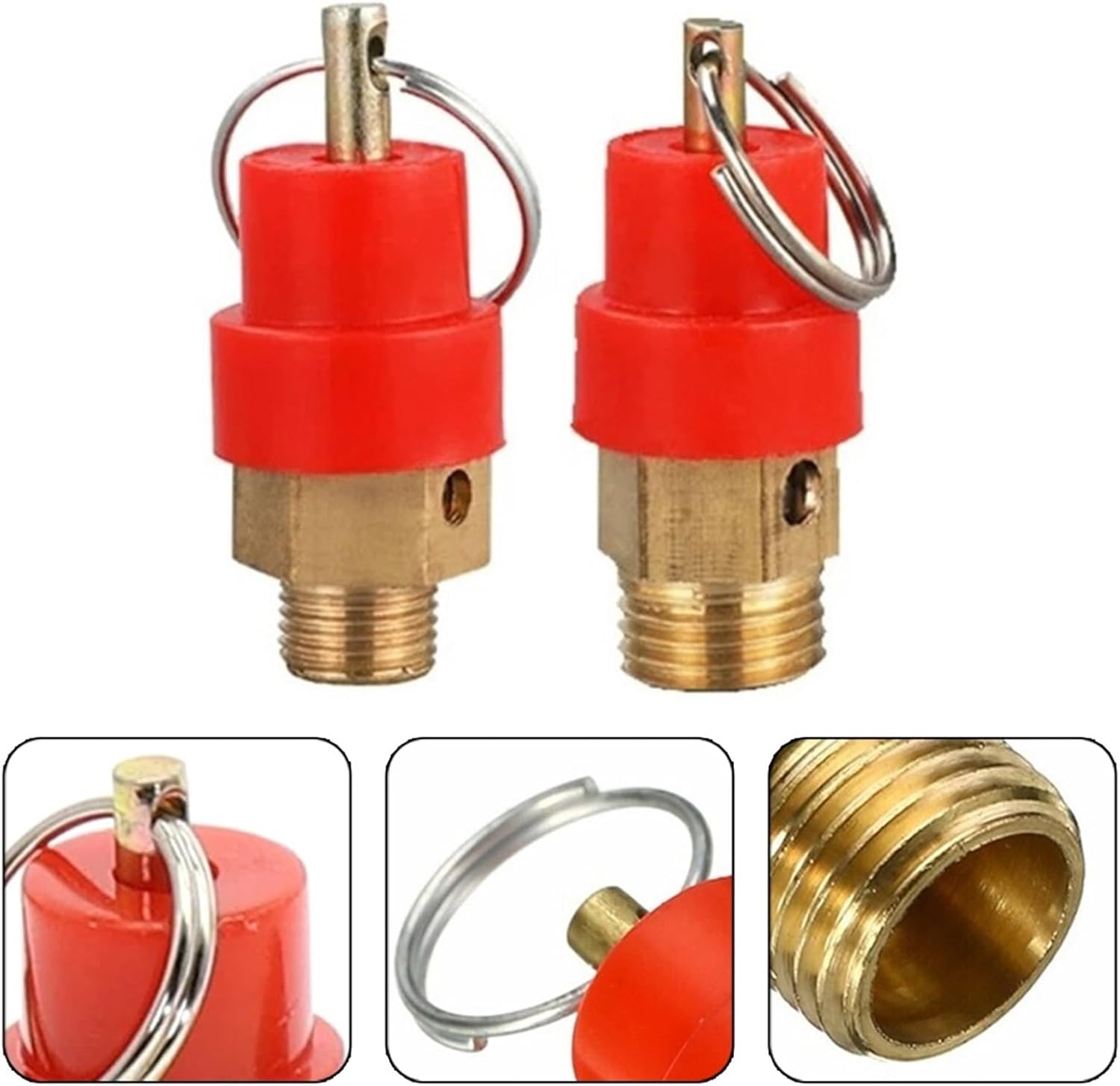 1pc Air Compressor Safety Relief Valve 1 8 1 4 8kg Brass Pneumatic Tool Accessories Pressure Release Regulator(1-4)