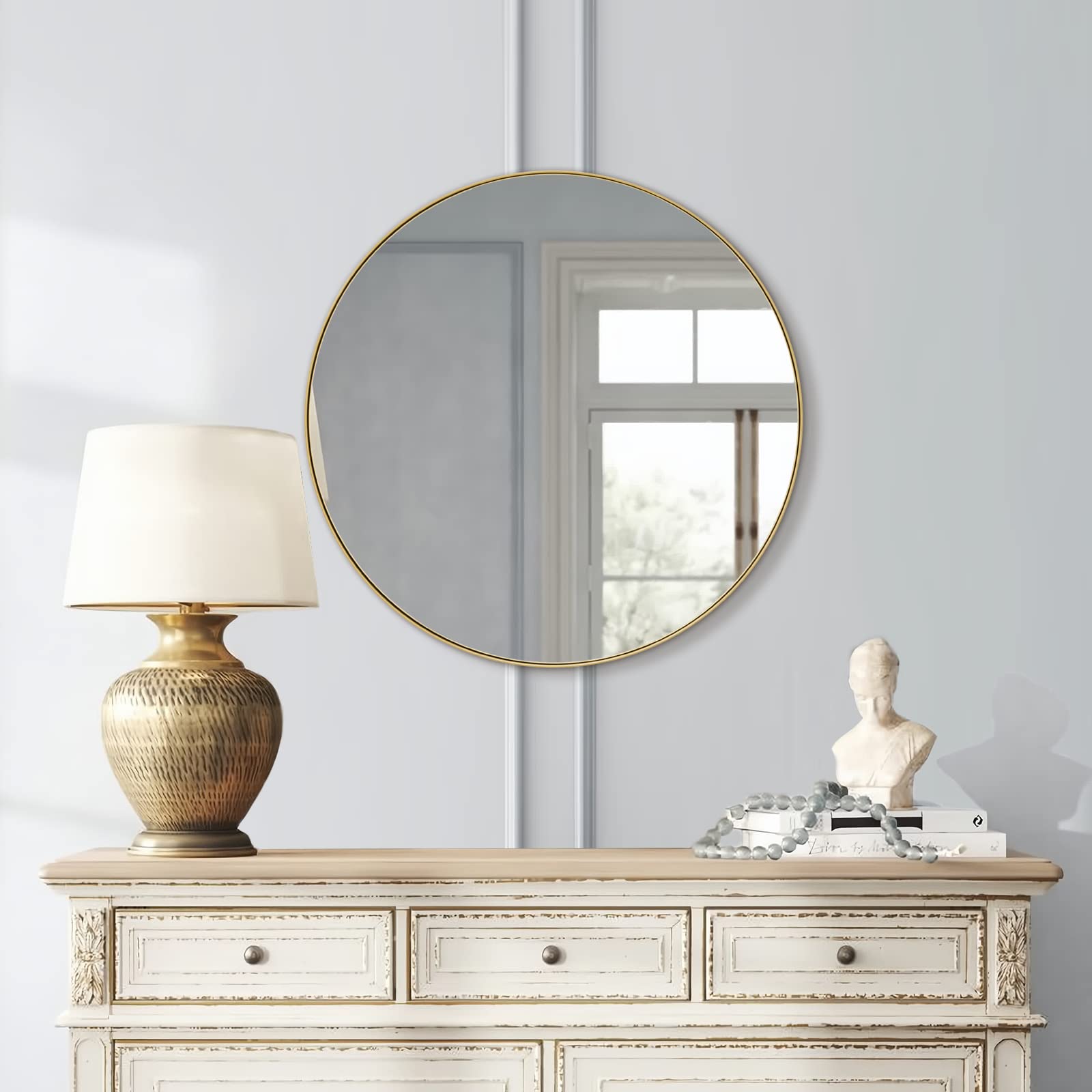 Buy ANDY STAR Round Wall Mirror, 20 inch Round Mirror Gold, Round Gold