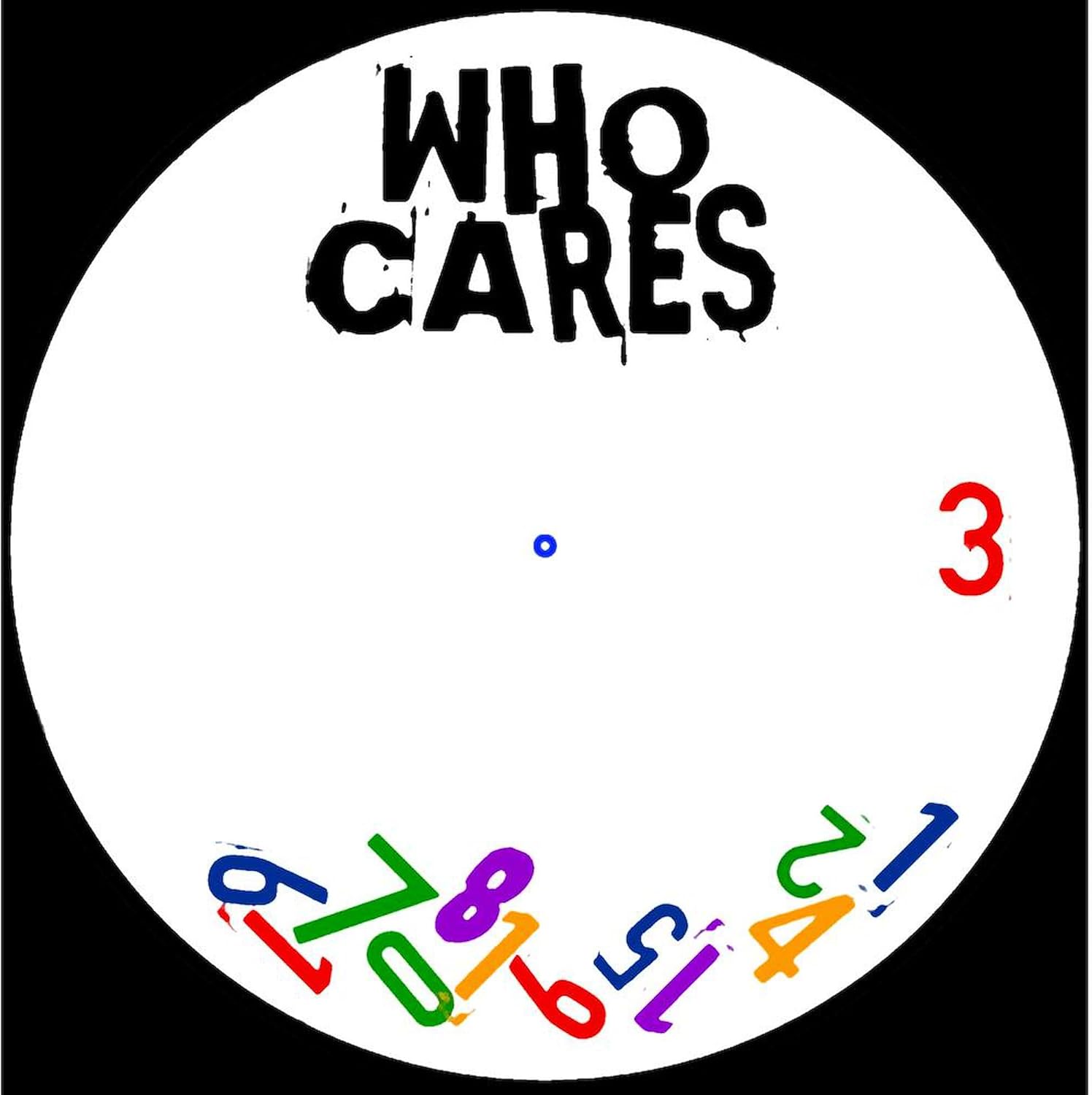 CafePress Who Cares Falling Numbers Wall Clock 10" Wall Clock for Livingroom, Kitchen, or Office